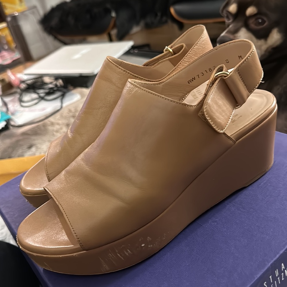 Stuart weitzman sandals tan ladies